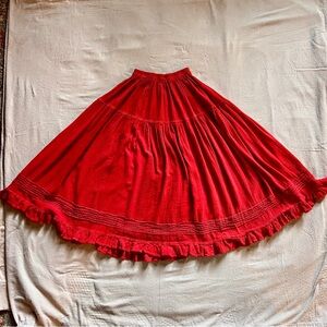 Vintage Red Women's Skirt